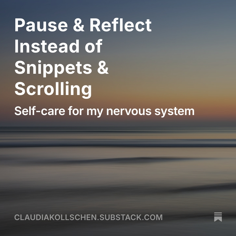 Blogpost Pause and Reflect Instead of Snippets and Scrolling